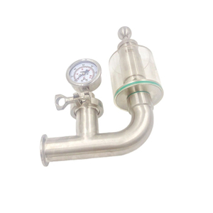 Santiary Stainless Steel Tri Clover Compatible Pressure Relief Valve Manometer