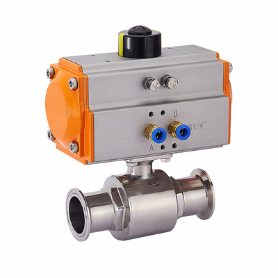 Sanitary Pneumatic Actuated Tri Clamp Ball Valve SS304/SS316