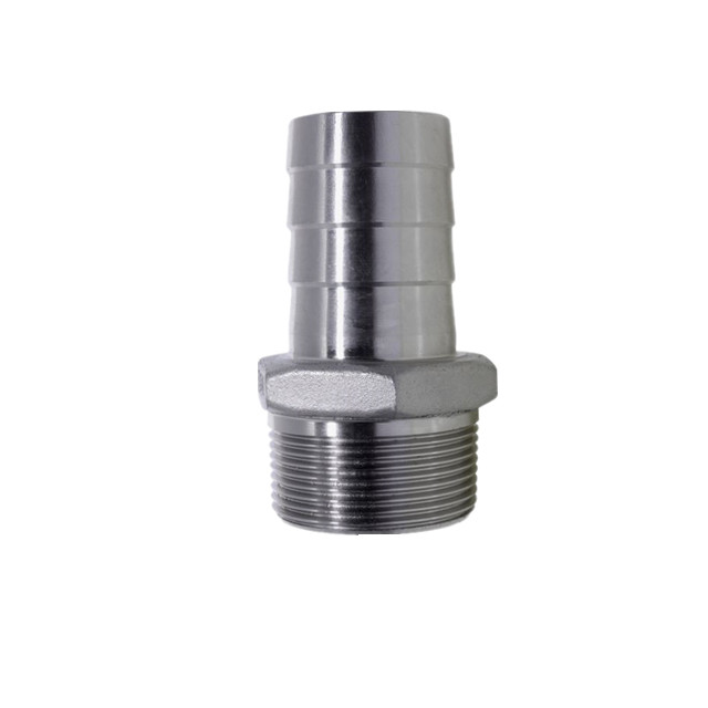 Stainless Steel Hexagon Hosetail Barb 150LB Threaed Fitting