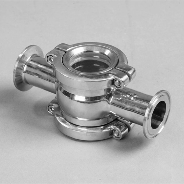 Sanitary Stainless Steel Triclamp Cross Sight Glass Pressure Type