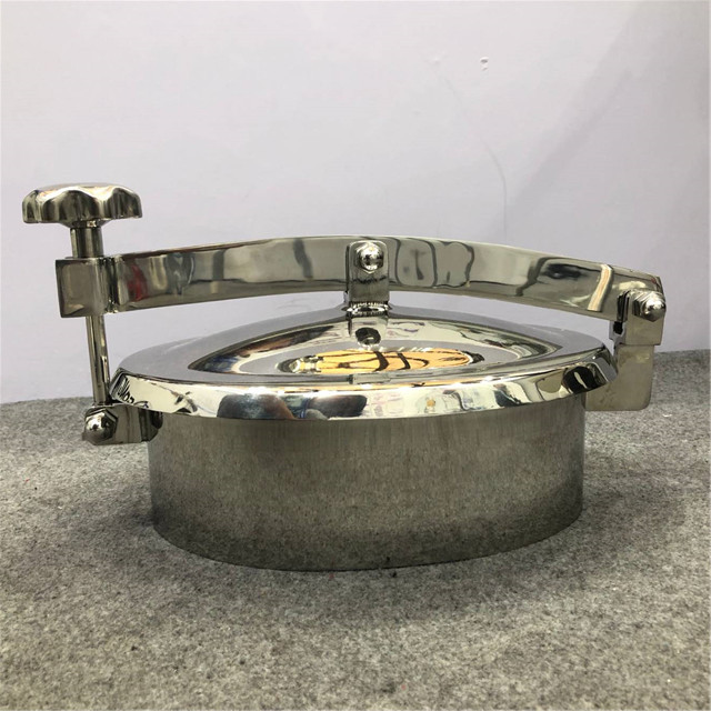 Sanitary Stainless Steel Non-pressure Oval Tank Manhole Cover EPDM