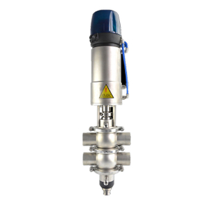 Hygienic Stainless Steel 316L Pneumatic Double Seat Mixproof Valve C-top